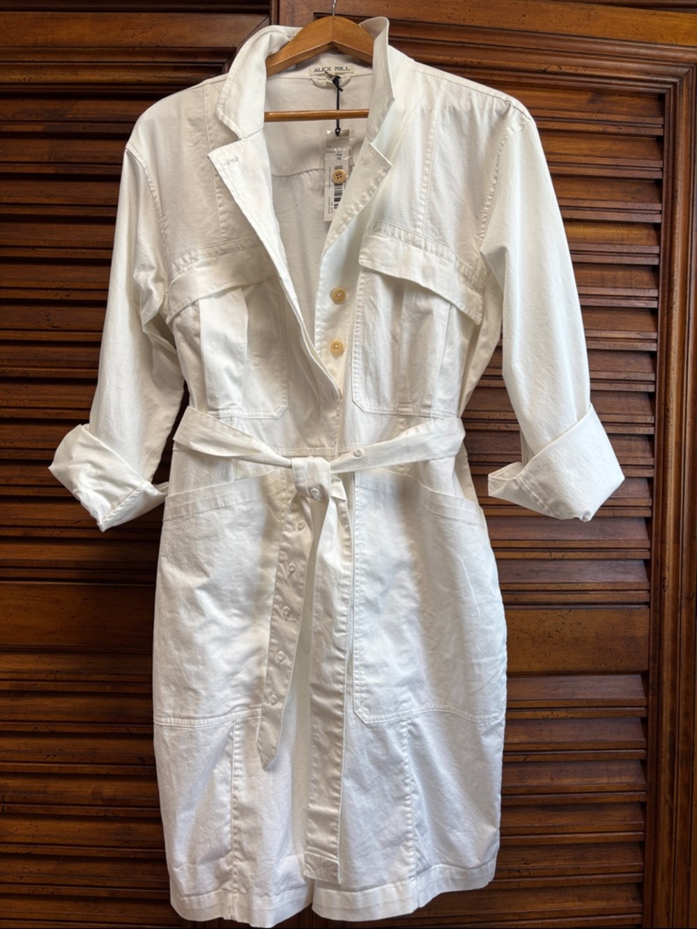 Alex Mill Off-White Utility Romper (shorts jumsuit)  with Belt